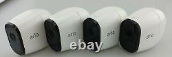 Arlo Pro Indoor/Outdoor Wireless HD Security System 4 Pack White Good Shape