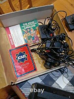 Atari 2600 Console in Box 4 Switch Black good Condition Tested