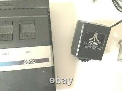 Atari 2600 Game Console Joysticks Adapter Remote 10 Piece System Good Condition