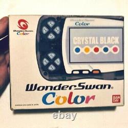 BANDAI Wonder Swan Color Crystal Black Console Game Japan Good Condition WithBox