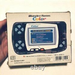 BANDAI Wonder Swan Color Crystal Black Console Game Japan Good Condition WithBox