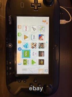 Black 32Gb Nintendo Wii U Console Bundle (with 4 Downloaded Games), Good Condition