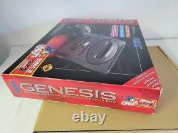 Console Sega Genesis Sonic 2 Bundle, Complete in Box Very Good Condition