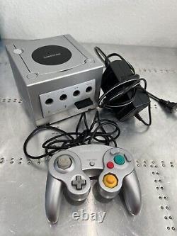 DOL-001 Platinum Silver Nintendo GameCube Console Good Condition