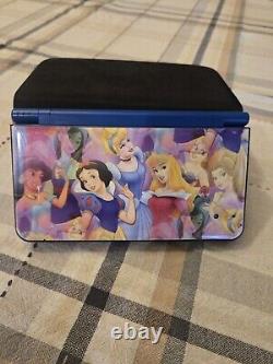 DSiXL Blue, Case, Charger, Games, Removable Princess Skin, Very Good Condition