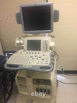 GE Logiq 9 System withFlat Panel Monitor. Probes C5-2, L9 & E8C. Good condition