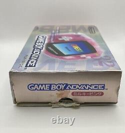 Gameboy Advance Milky Pink Console GOOD Condition AGB-001 Boxed Nintendo 118 gba