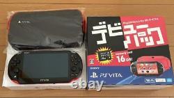 Good Condition PlayStation Vita Debut Pack Wi-Fi Model Red