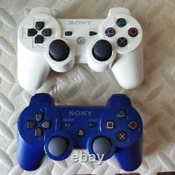 Good condition PS3 SONY genuine wireless controller DUALSHOCK3 Blue White Tested