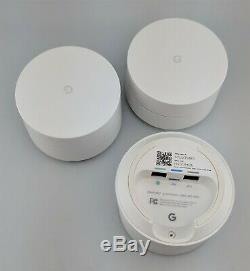 Google NLS-1304-25 Home WiFi System AC1200 Router 3 Pack White Good Shape