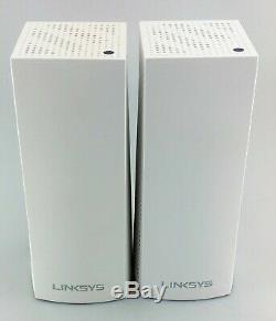 Linksys Velop WHW0302 2 Pack Tri-Band Mesh WiFi System White Good Shape