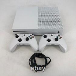 Microsoft Xbox One S White 1TB Good Condition with 2 Controllers + Power Cable