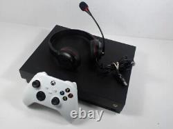 Microsoft Xbox One X 1TB With One Controller & Cords, Headphones GOOD CONDITION
