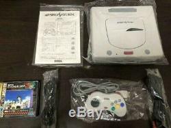 N Mint Sega Saturn Console White HST-0014 Boxsed Good Condition Tested Working