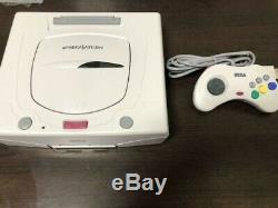 N Mint Sega Saturn Console White HST-0014 Boxsed Good Condition Tested Working
