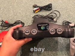 N64 Nintendo 64 Console + 2 CONTROLLERS + Cords Good Condition