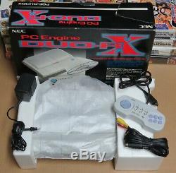 NEC PC Engine Duo-RX System Console Boxed Good Condition + Original Arcade Pad