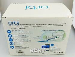 NETGEAR RBK20W-100NAS Orbi AC2200 Tri-Band Wi-Fi System In Box Good Shape