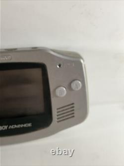 NINTENDO GAMEBOY ADVANCE HANDHELD CONSOLE Silver very good condition #2