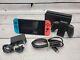 Nintendo Switch 32gb With Dock(some Damage), Joycons, Grip, Cords, Good Condition