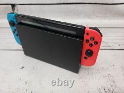 NINTENDO SWITCH 32GB With DOCK(SOME DAMAGE), JOYCONS, GRIP, CORDS, GOOD CONDITION