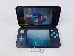 New Nintendo 2DS XL Console (Black & Turquoise) GOOD CONDITION Charge & Case