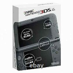 New Nintendo 3DS LL XL Metallic Black Good Condition Free Shipping From Japan