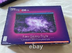 New Nintendo 3DS XL Galaxy Edition Purple Handheld Console In Box Good Condition