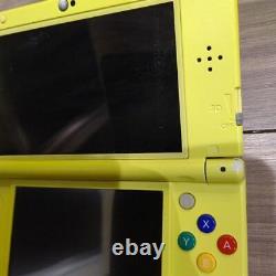 New Nintendo 3DS XL LL Pikachu Yellow Console Stylus Good Condition