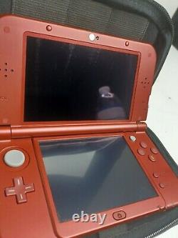 New Nintendo 3DS XL Metallic Red Bundle CASE/CHARGER/GAMES Very good Condition