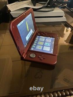 New Nintendo 3DS XL Red System with AC Adapter! Good Shape with Top IPS Screen