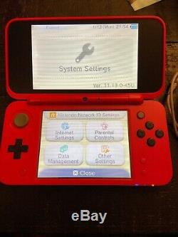 Nintendo 2DS XL PokeBall Pokemon Edition Red White (Very Good Condition) Tested