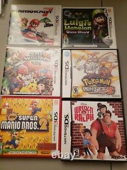 Nintendo 3DS Black Good Condition Charger Case 5 DS Games, 14 3DS Games
