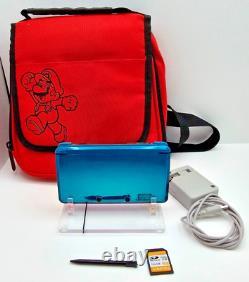 Nintendo 3DS Console Aqua Blue Bundle Good Condition Must See