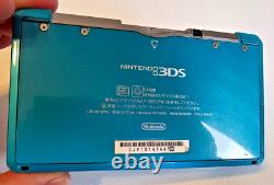 Nintendo 3DS Console Aqua Blue Bundle Good Condition Must See