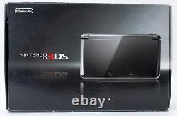Nintendo 3DS Cosmo Black With Box and Instruction Good Condition Japan Import