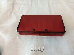 Nintendo 3DS Flame Red GOOD CONDITION USA Fully Tested CTR 001