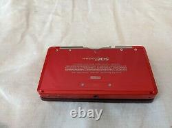 Nintendo 3DS Flame Red GOOD CONDITION USA Fully Tested CTR 001