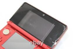 Nintendo 3DS Flame Red Handheld Console with Charger, Good Condition