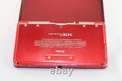 Nintendo 3DS Flame Red Handheld Console with Charger, Good Condition
