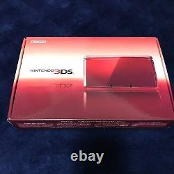 Nintendo 3DS Flare Red Colour System Bundle in Good Condition Japanese edition