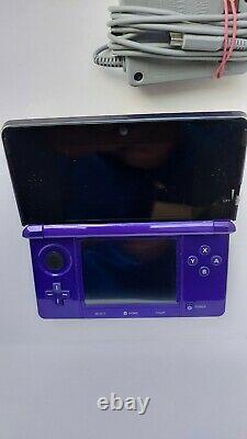 Nintendo 3DS Midnight Purple Portable Gaming Console Good Used Condition Tested