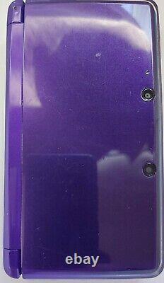 Nintendo 3DS Midnight Purple Portable Gaming Console Good Used Condition Tested