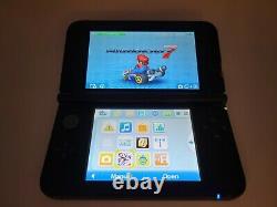Nintendo 3DS XL Blue/Black Console with Mario Kart 7 Installed Good Condition