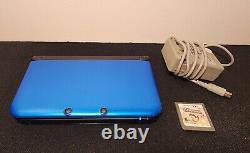 Nintendo 3DS XL Blue Console with one game and charger, TESTED in Good Condition