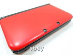 Nintendo 3DS XL LL Red Console Full Set Good Condition Japanese Version