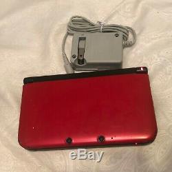Nintendo 3DS XL Red & Black Handheld Bundle Good Condition