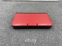 Nintendo 3DS XL Red/Black Stylus Charger 64GB SD Card Tested Very Good Condition