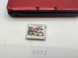 Nintendo 3DS XL Red Handheld Console System Good Condition With Marion Smash