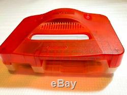 Nintendo 64 Console Boxed Clear Red Very Good Condition Serial Matching